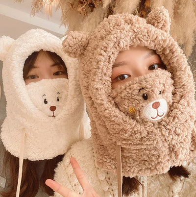 Cute Bear Plush Hat