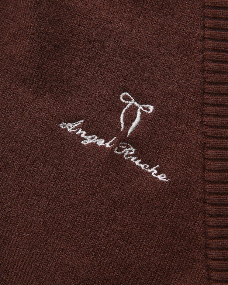 Ballet Knit Wrap Cardigan (Brown)