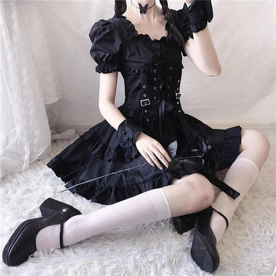 Presentyll Black Gothic Dress