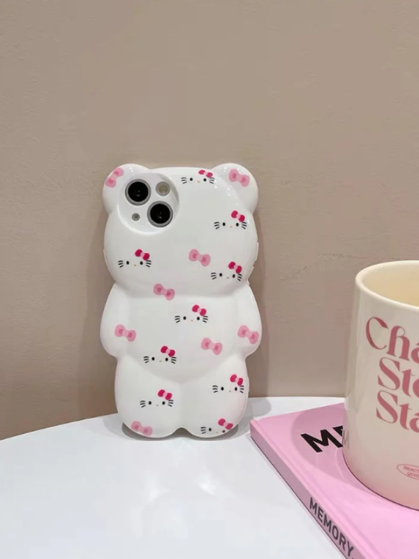 3D Bear Kitty iPhone Case