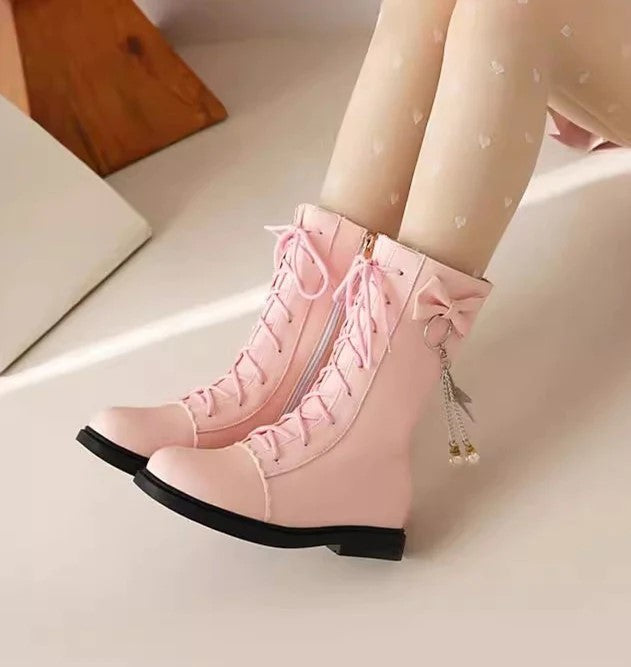 Martin Boots With Bow