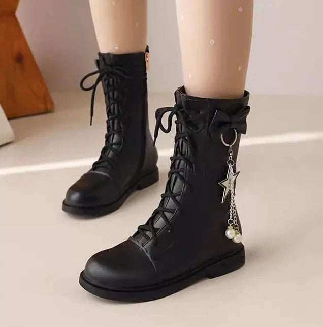 Martin Boots With Bow