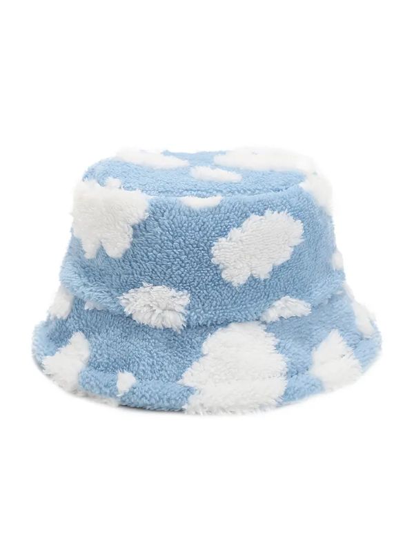 Blue Plush Bucket Hat