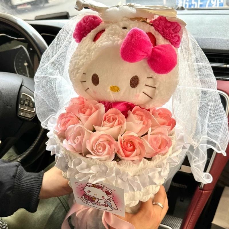 H-Kitty Pink Rose Bridal Bouquet – Perfect Wedding or Gift