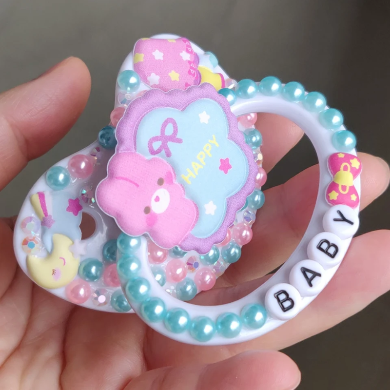 Handmade Adult Pacifier – Starry Pastel Dream