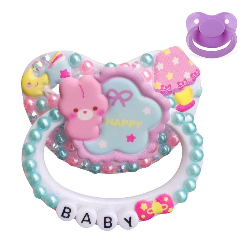 Handmade Adult Pacifier – Starry Pastel Dream