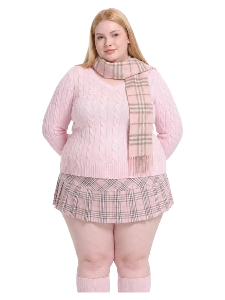 Girly Plaid Pleated Mini Skirt