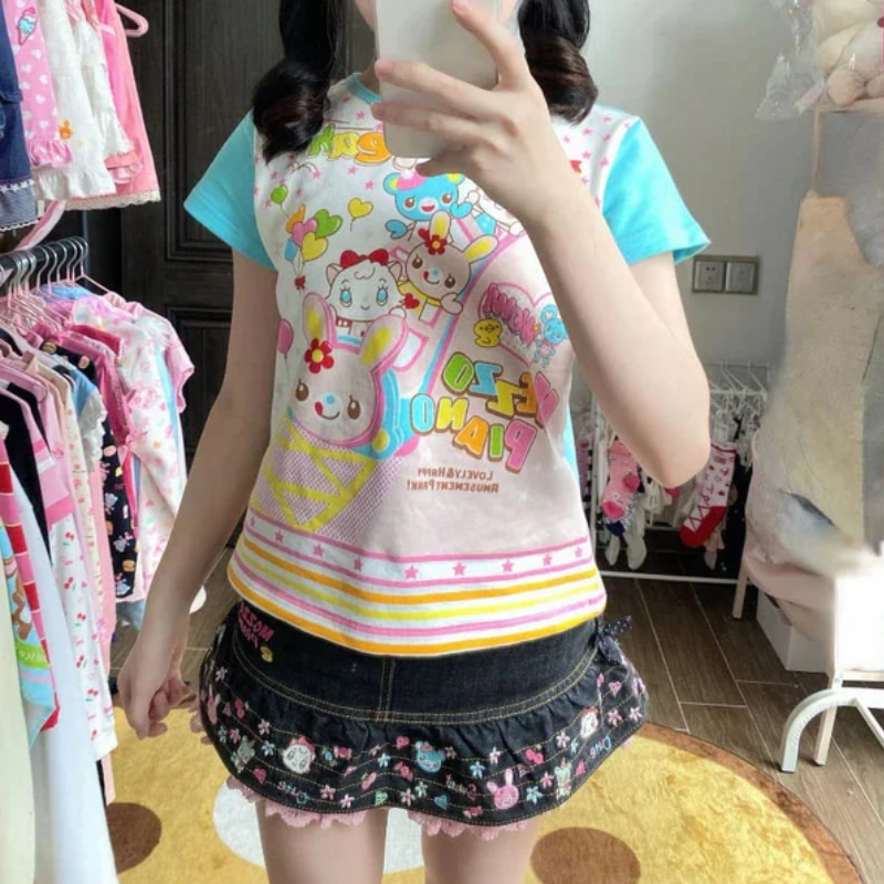 Sweet, cute, and vibrant! The Kawaii Candycore Tee adds a dreamy touch to your outfit—perfect for Decora and Fairy Kei lovers!
