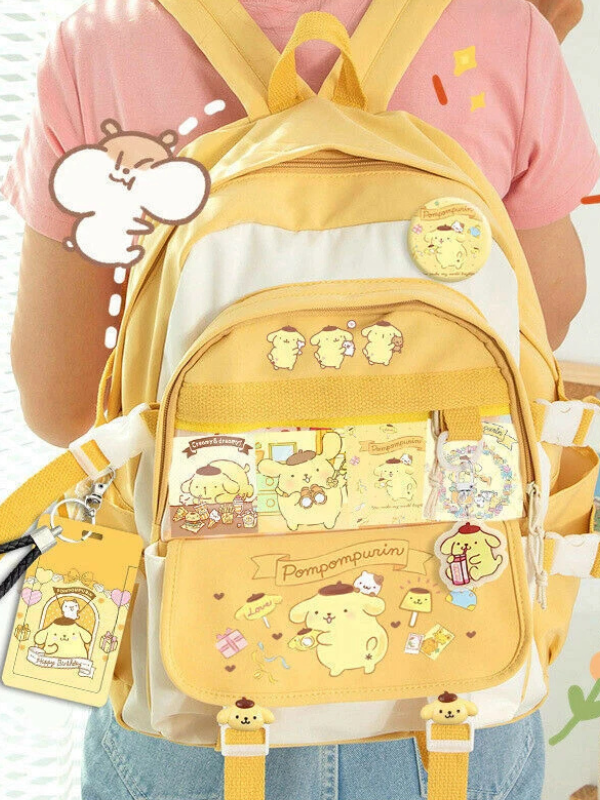 Kawaii Inspired Backpack with Lots of Pockets & Adjustable Straps