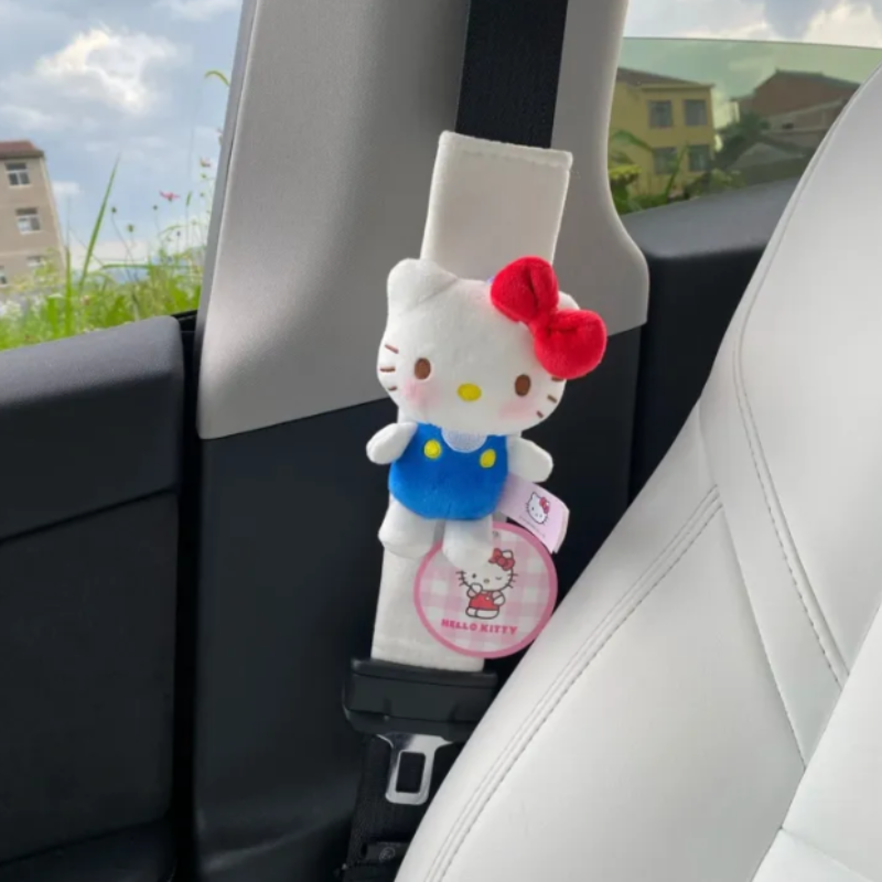 Kawaii Kitty Seat Belt Protector Black