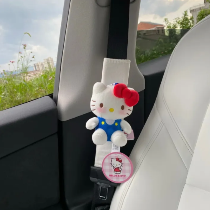 Kawaii Kitty Seat Belt Protector Black
