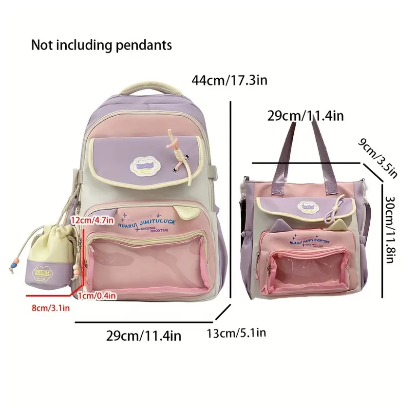 Kawaii 2-in-1 Bag Set – Backpack + Shoulder Bag