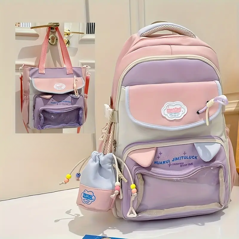 Kawaii 2-in-1 Bag Set – Backpack + Shoulder Bag