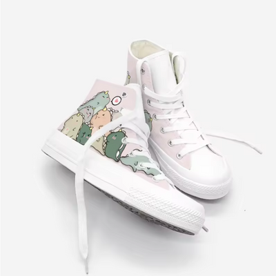 Kawaii Dinosaur Canvas Sneakers