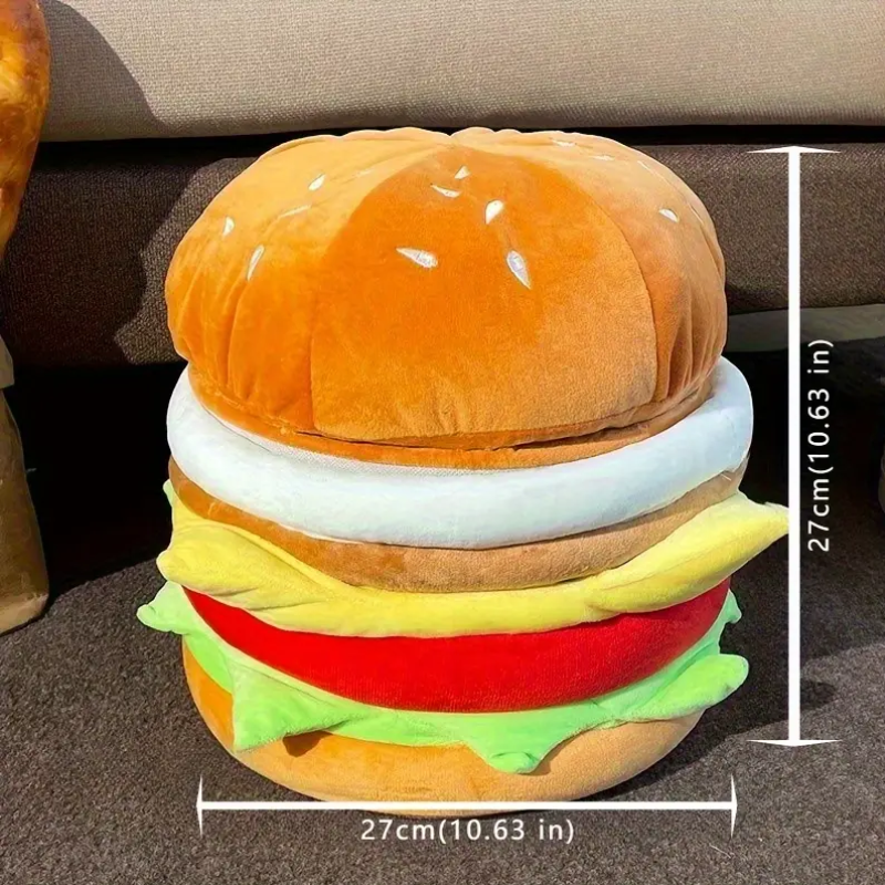 Kawaii Hamburger Storage Basket with Lid