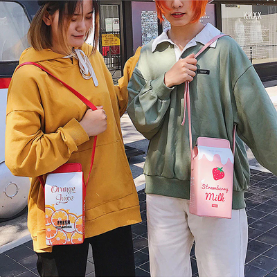 Kawaii Milk Fruits Shoulder Bag