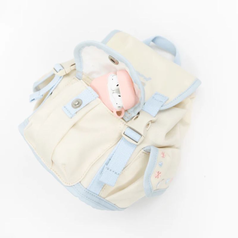 Kawaii Puppy-Inspired Nylon Backpack – Water Repellent, Vegan & Exclusive Embroidery