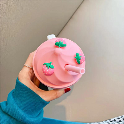 Kawaii Strawberry Ceramic Cup