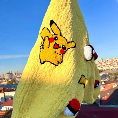 Soft pastel yellow knitted kawaii cardigan