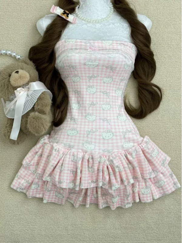 Kawaii Kitty Dress- Pink
