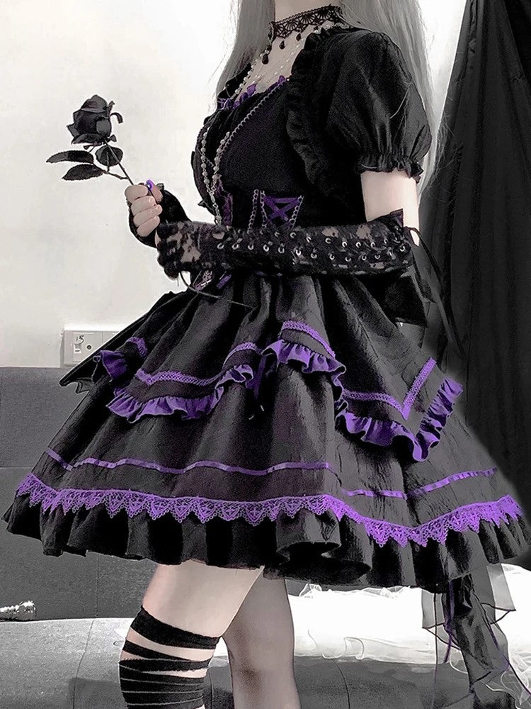 Lolita Gothic Dress With Bow on the Back