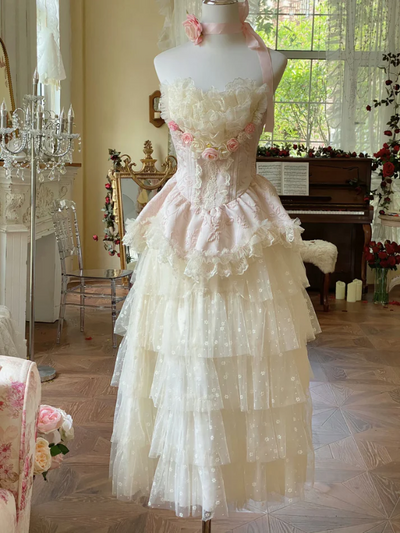 Rose Lace Marie Antoinette Style Dress