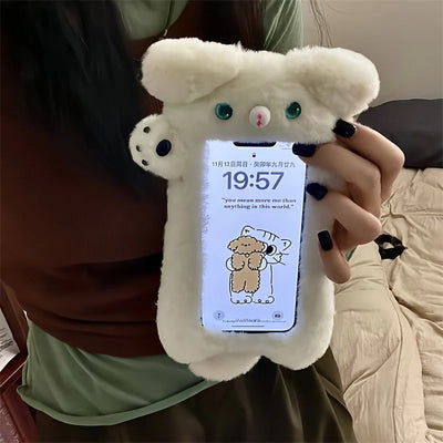 Fur Fuzzy Dog Phone Case For iPhone
