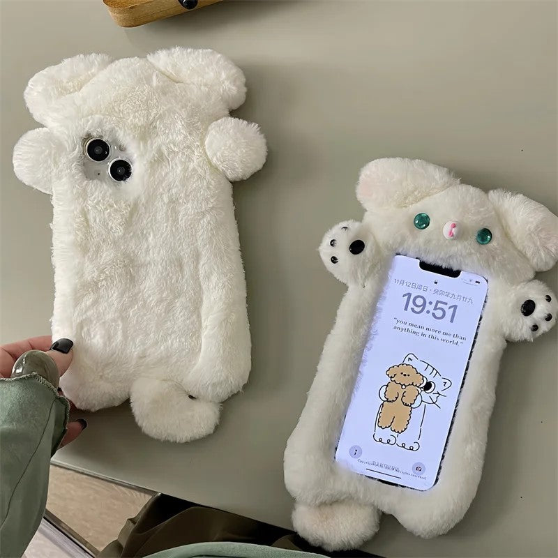 Fur Fuzzy Dog Phone Case For iPhone