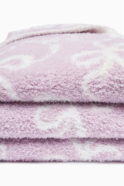 LoveShackFancy Teddy Bow Blanket – Purple