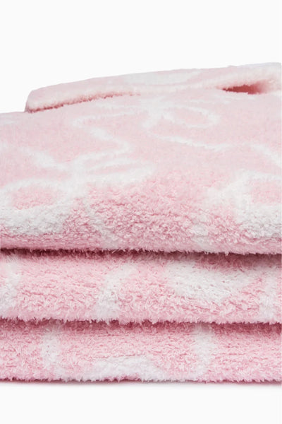 LoveShackFancy Teddy Bow Blanket – Pink