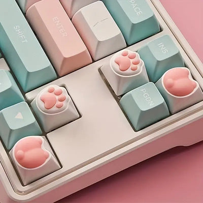 Kawaii Cat Paw and Pig Butt Button