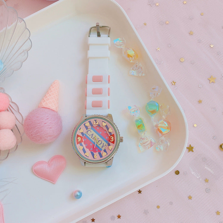 White Kawaii Candy Watch