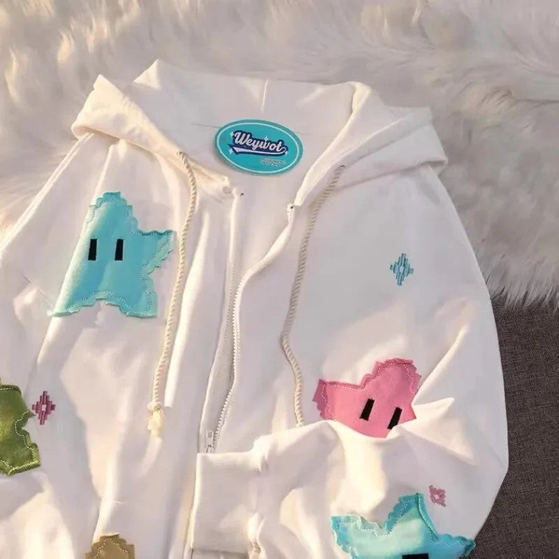 Starry Embroidered Sweatshirt