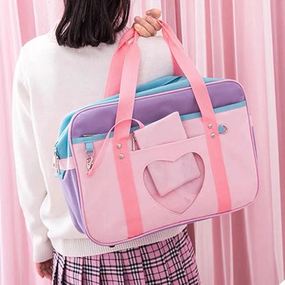 Pink and purple Kawaii Girl Travel Bag