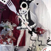 Black Harajuku dress with half ruffle