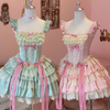 Sweet Strawberry Mint Rococo Dress