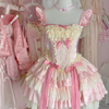 Sweet Strawberry Mint Rococo Dress