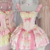 Sweet Strawberry Mint Rococo Dress