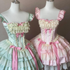 Sweet Strawberry Mint Rococo Dress