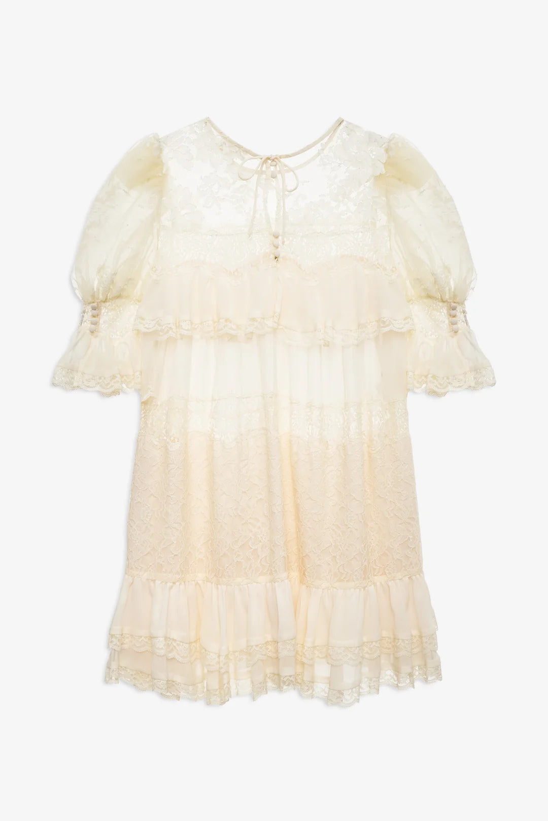 Heirloom Lace Ruffle Mini Dress