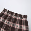 Blair Preppy Plaid Mini Skirt (Brown)