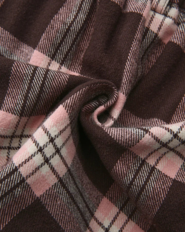 Blair Preppy Plaid Mini Skirt (Brown)