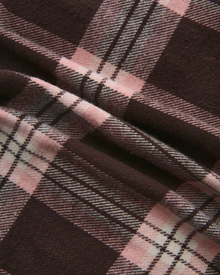 Blair Preppy Plaid Mini Skirt (Brown)