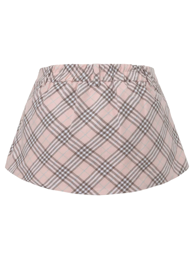 Blair Preppy Plaid Mini Skirt (Pink)