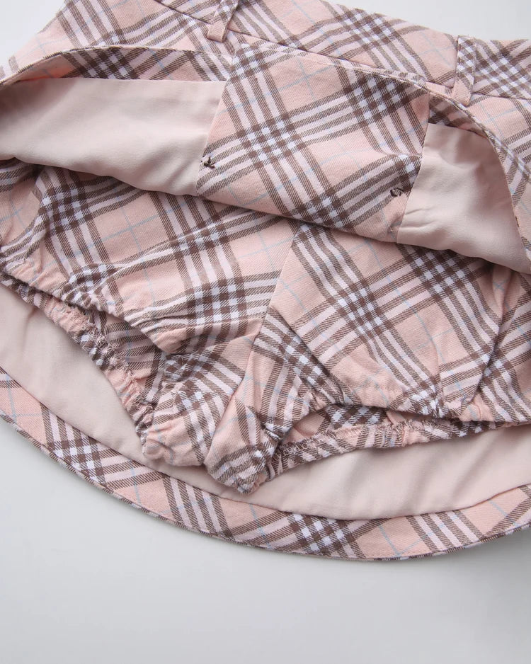Blair Preppy Plaid Mini Skirt (Pink)