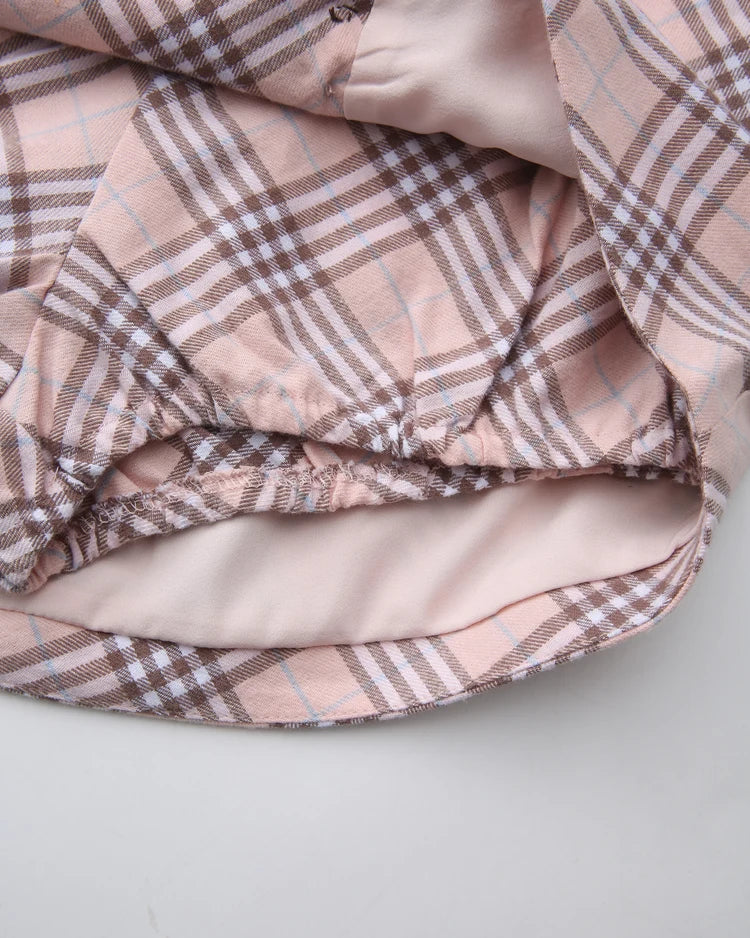 Blair Preppy Plaid Mini Skirt (Pink)