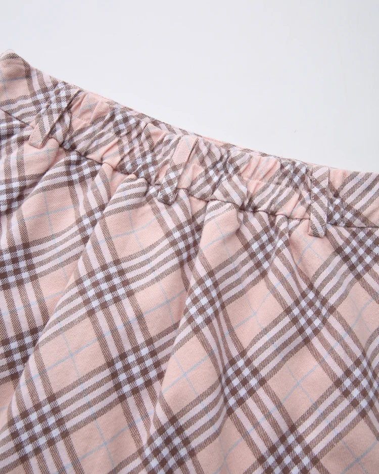 Blair Preppy Plaid Mini Skirt (Pink)
