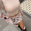 Blair Preppy Plaid Mini Skirt (Pink)