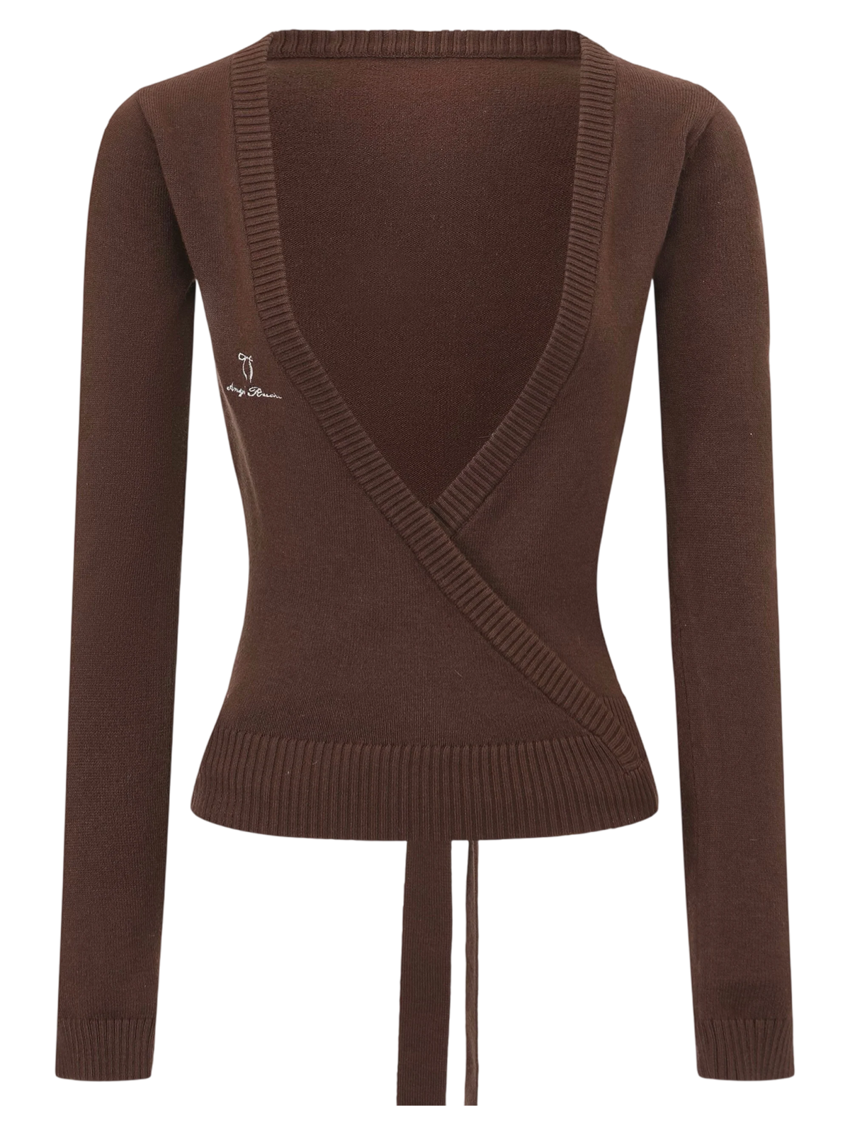 Ballet Knit Wrap Cardigan (Brown)