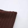 Colette Cable Knit Fold Over Pants (Brown)